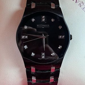 Men's Wittnauer Montserrat Two-Tone Bracelet Watch with Black Dial